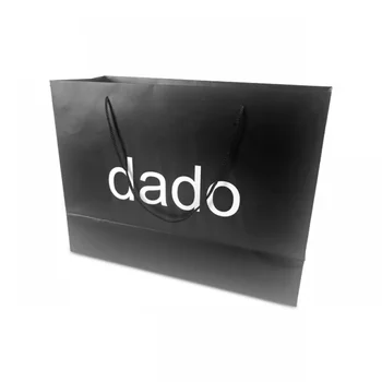 пазарска чанта направен по поръчка на лого customizd конструира черна хартия за опаковане на обувки