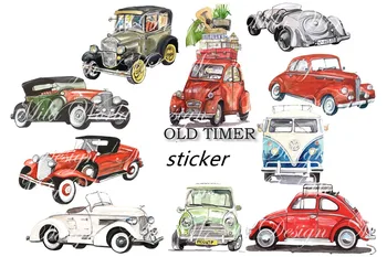 10 бр. /опаковане. Реколта Класическа стикер на стари автомобили DIY Занаятите Албум за scrapbooking Junk Journal Декоративни стикери